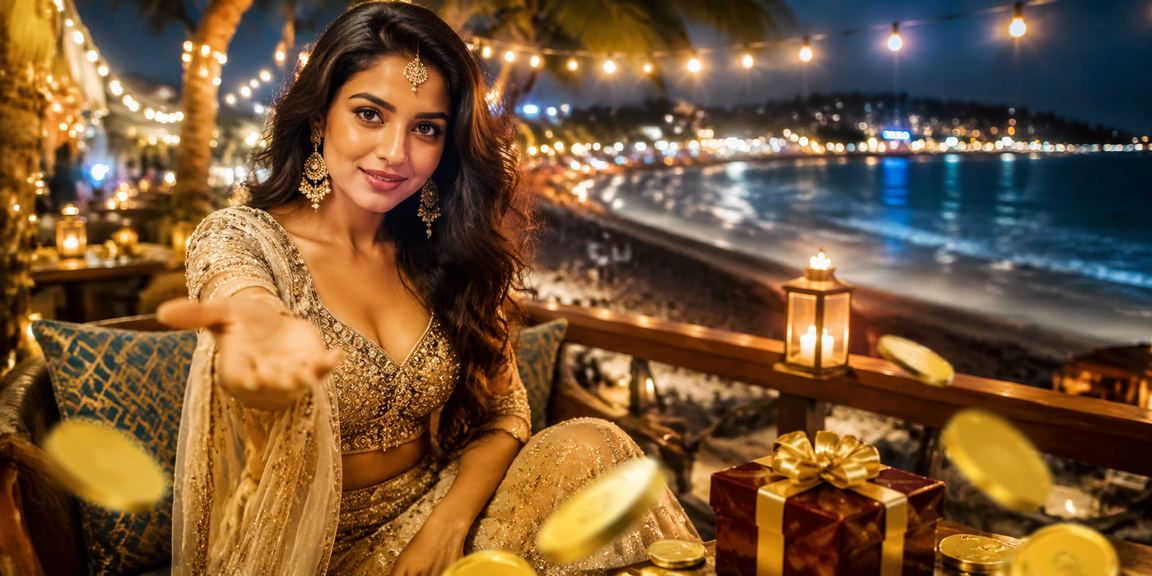 Baccarat game with Indian cultural theme and players in lehenga