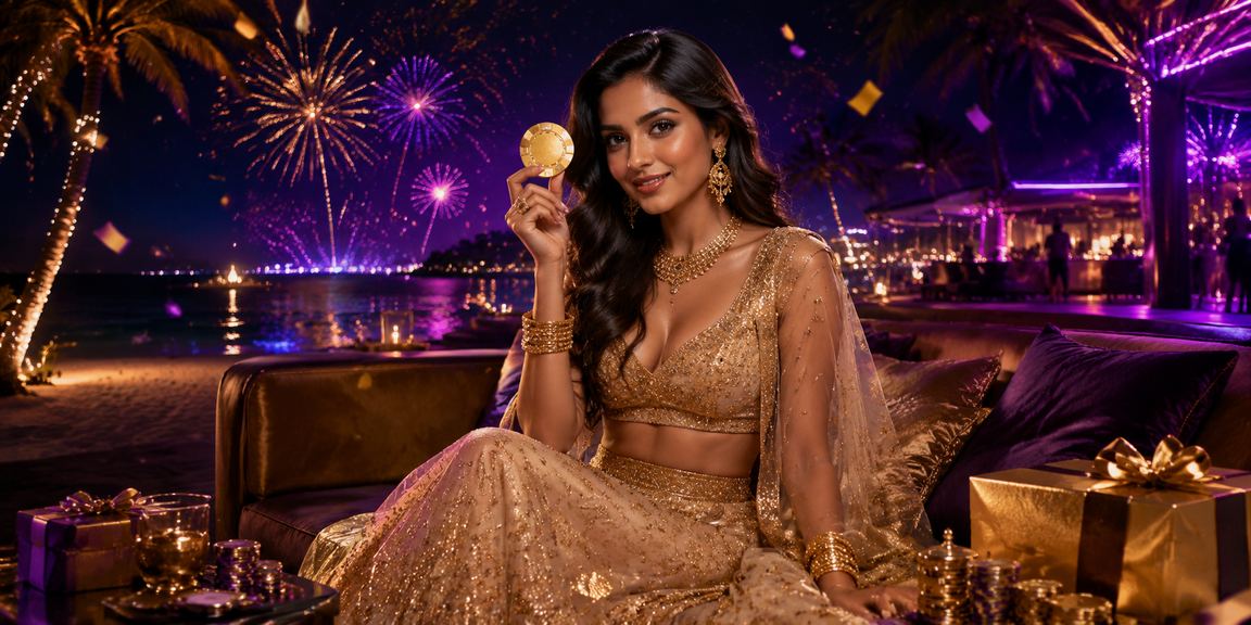 Indian casino-style entertainment with live music and lehenga
